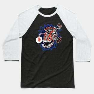 Anglerfish doodle style Baseball T-Shirt